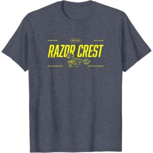 image:imageThe Mandalorian and Grogu  Razor Crest Jersey TShirtHeather Blue