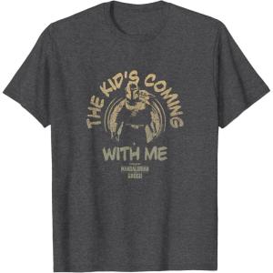 image:imageThe Mandalorian and Grogu  The Kids Coming With Me TShirtDark Heather Grey