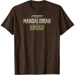 image:imageThe Mandalorian and Grogu  Tonal Washed Logo TShirtBrown