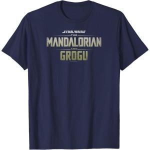 image:imageThe Mandalorian and Grogu  Tonal Washed Logo TShirtNavy Blue