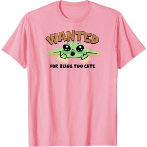 image:imageThe Mandalorian and Grogu  Wanted for Being Too Cute TShirtPink