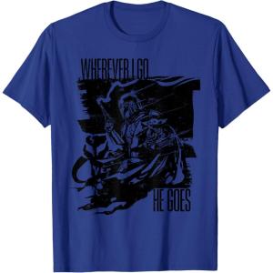 image:imageThe Mandalorian and Grogu  Wherever I Go He Goes TShirtRoyal Blue