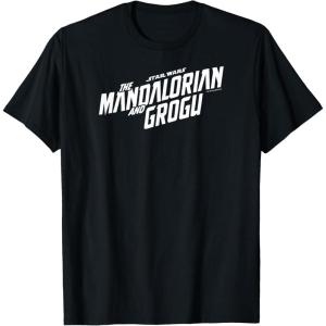 image:imageThe Mandalorian and Grogu  White Movie Logo TShirtBlack