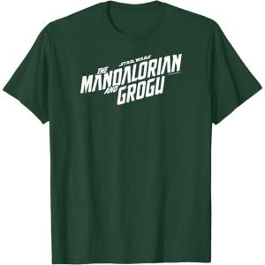 image:imageThe Mandalorian and Grogu  White Movie Logo TShirtDark Green