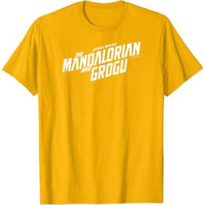 image:imageThe Mandalorian and Grogu  White Movie Logo TShirtGolden Yellow