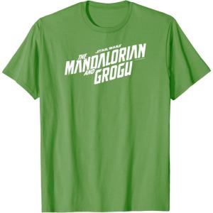 image:imageThe Mandalorian and Grogu  White Movie Logo TShirtGrass Green