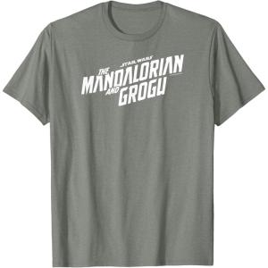 image:imageThe Mandalorian and Grogu  White Movie Logo TShirtOlive Heather