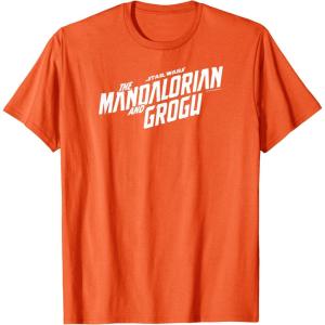 image:imageThe Mandalorian and Grogu  White Movie Logo TShirtOrange