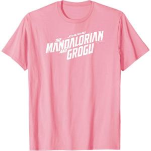 image:imageThe Mandalorian and Grogu  White Movie Logo TShirtPink
