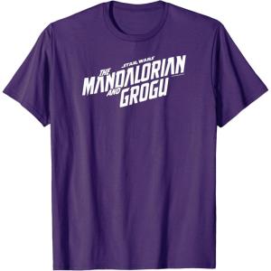 image:imageThe Mandalorian and Grogu  White Movie Logo TShirtPurple