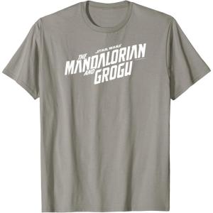 image:imageThe Mandalorian and Grogu  White Movie Logo TShirtSlate Grey