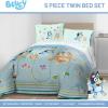 image:imageJay Franco Kids Comforter Set Includes Sheets and Pillow Covers  Soft and Cozy Bed Set for Stylish Room Decor Official Licensed Bedding Blue  The Mandalorian 7 Piece QueenBlue  Bluey