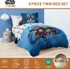 image:imageJay Franco Kids Comforter Set Includes Sheets and Pillow Covers  Soft and Cozy Bed Set for Stylish Room Decor Official Licensed Bedding Blue  The Mandalorian 7 Piece QueenBlue  the Mandalorian