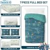 image:imageJay Franco Kids Comforter Set Includes Sheets and Pillow Covers  Soft and Cozy Bed Set for Stylish Room Decor Official Licensed Bedding Blue  The Mandalorian 7 Piece QueenBlue  Fantastic Four