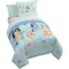image:imageJay Franco Kids Comforter Set Includes Sheets and Pillow Covers  Soft and Cozy Bed Set for Stylish Room Decor Official Licensed Bedding Blue  The Mandalorian 7 Piece QueenBlue  Bluey