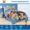 image:imageJay Franco Kids Comforter Set Includes Sheets and Pillow Covers  Soft and Cozy Bed Set for Stylish Room Decor Official Licensed Bedding Blue  The Mandalorian 7 Piece QueenBlue  Toy Story