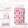 image:imageJay Franco Kids Comforter Set Includes Sheets and Pillow Covers  Soft and Cozy Bed Set for Stylish Room Decor Official Licensed Bedding Blue  The Mandalorian 7 Piece QueenPink  Cowgirl
