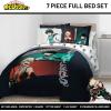 image:imageJay Franco Kids Comforter Set Includes Sheets and Pillow Covers  Soft and Cozy Bed Set for Stylish Room Decor Official Licensed Bedding Blue  The Mandalorian 7 Piece QueenBlack  My Hero Academia