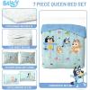 image:imageJay Franco Kids Comforter Set Includes Sheets and Pillow Covers  Soft and Cozy Bed Set for Stylish Room Decor Official Licensed Bedding Blue  The Mandalorian 7 Piece QueenBlue  Bluey