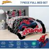 image:imageJay Franco Kids Comforter Set Includes Sheets and Pillow Covers  Soft and Cozy Bed Set for Stylish Room Decor Official Licensed Bedding Blue  The Mandalorian 7 Piece QueenBlack  Spiderman