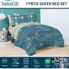 image:imageJay Franco Kids Comforter Set Includes Sheets and Pillow Covers  Soft and Cozy Bed Set for Stylish Room Decor Official Licensed Bedding Blue  The Mandalorian 7 Piece QueenBlue  Fantastic Four