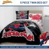 image:imageJay Franco Kids Comforter Set Includes Sheets and Pillow Covers  Soft and Cozy Bed Set for Stylish Room Decor Official Licensed Bedding Blue  The Mandalorian 7 Piece QueenBlack  Spiderman
