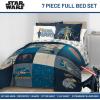 image:imageJay Franco Kids Comforter Set Includes Sheets and Pillow Covers  Soft and Cozy Bed Set for Stylish Room Decor Official Licensed Bedding Blue  The Mandalorian 7 Piece QueenBlue  Star Wars 01