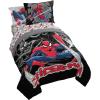 image:imageJay Franco Kids Comforter Set Includes Sheets and Pillow Covers  Soft and Cozy Bed Set for Stylish Room Decor Official Licensed Bedding Blue  The Mandalorian 7 Piece QueenBlack  Spiderman