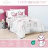 image:imageJay Franco Kids Comforter Set Includes Sheets and Pillow Covers  Soft and Cozy Bed Set for Stylish Room Decor Official Licensed Bedding Blue  The Mandalorian 7 Piece QueenWhite  Aristocats