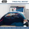 image:imageJay Franco Kids Comforter Set Includes Sheets and Pillow Covers  Soft and Cozy Bed Set for Stylish Room Decor Official Licensed Bedding Blue  The Mandalorian 7 Piece QueenDark Blue  Star Wars