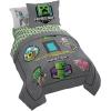 image:imageJay Franco Kids Comforter Set Includes Sheets and Pillow Covers  Soft and Cozy Bed Set for Stylish Room Decor Official Licensed Bedding Blue  The Mandalorian 7 Piece QueenGrey  Minecraft Movie