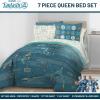 image:imageJay Franco Kids Comforter Set Includes Sheets and Pillow Covers  Soft and Cozy Bed Set for Stylish Room Decor Official Licensed Bedding Blue  The Mandalorian 7 Piece QueenBlue  Fantastic Four