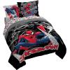 image:imageJay Franco Kids Comforter Set Includes Sheets and Pillow Covers  Soft and Cozy Bed Set for Stylish Room Decor Official Licensed Bedding Blue  The Mandalorian 7 Piece QueenBlack  Spiderman