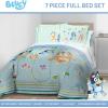image:imageJay Franco Kids Comforter Set Includes Sheets and Pillow Covers  Soft and Cozy Bed Set for Stylish Room Decor Official Licensed Bedding Blue  The Mandalorian 7 Piece QueenBlue  Bluey