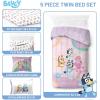 image:imageJay Franco Kids Comforter Set Includes Sheets and Pillow Covers  Soft and Cozy Bed Set for Stylish Room Decor Official Licensed Bedding Blue  The Mandalorian 7 Piece QueenPink  Bluey