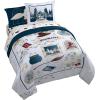 image:imageJay Franco Kids Comforter Set Includes Sheets and Pillow Covers  Soft and Cozy Bed Set for Stylish Room Decor Official Licensed Bedding Blue  The Mandalorian 7 Piece QueenDark Grey  Harry Potter