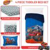image:imageJay Franco Kids Comforter Set Includes Sheets and Pillow Covers  Soft and Cozy Bed Set for Stylish Room Decor Official Licensed Bedding Blue  The Mandalorian 7 Piece QueenBlue  Blaze  the Monster Machines