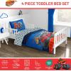 image:imageJay Franco Kids Comforter Set Includes Sheets and Pillow Covers  Soft and Cozy Bed Set for Stylish Room Decor Official Licensed Bedding Blue  The Mandalorian 7 Piece QueenBlue  Blaze  the Monster Machines
