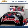 image:imageJay Franco Kids Comforter Set Includes Sheets and Pillow Covers  Soft and Cozy Bed Set for Stylish Room Decor Official Licensed Bedding Blue  The Mandalorian 7 Piece QueenBlack  Spiderman