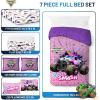image:imageJay Franco Kids Comforter Set Includes Sheets and Pillow Covers  Soft and Cozy Bed Set for Stylish Room Decor Official Licensed Bedding Blue  The Mandalorian 7 Piece QueenPink  Monster Jam