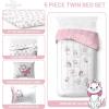 image:imageJay Franco Kids Comforter Set Includes Sheets and Pillow Covers  Soft and Cozy Bed Set for Stylish Room Decor Official Licensed Bedding Blue  The Mandalorian 7 Piece QueenWhite  Aristocats