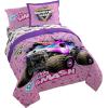 image:imageJay Franco Kids Comforter Set Includes Sheets and Pillow Covers  Soft and Cozy Bed Set for Stylish Room Decor Official Licensed Bedding Blue  The Mandalorian 7 Piece QueenPink  Monster Jam