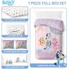 image:imageJay Franco Kids Comforter Set Includes Sheets and Pillow Covers  Soft and Cozy Bed Set for Stylish Room Decor Official Licensed Bedding Blue  The Mandalorian 7 Piece QueenPink  Bluey
