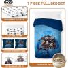 image:imageJay Franco Kids Comforter Set Includes Sheets and Pillow Covers  Soft and Cozy Bed Set for Stylish Room Decor Official Licensed Bedding Blue  The Mandalorian 7 Piece QueenBlue  the Mandalorian