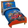 image:imageJay Franco Kids Comforter Set Includes Sheets and Pillow Covers  Soft and Cozy Bed Set for Stylish Room Decor Official Licensed Bedding Blue  The Mandalorian 7 Piece QueenBlue  Blaze  the Monster Machines