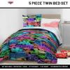 image:imageJay Franco Kids Comforter Set Includes Sheets and Pillow Covers  Soft and Cozy Bed Set for Stylish Room Decor Official Licensed Bedding Blue  The Mandalorian 7 Piece QueenBlack  Cars