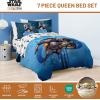 image:imageJay Franco Kids Comforter Set Includes Sheets and Pillow Covers  Soft and Cozy Bed Set for Stylish Room Decor Official Licensed Bedding Blue  The Mandalorian 7 Piece QueenBlue  the Mandalorian