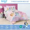image:imageJay Franco Kids Comforter Set Includes Sheets and Pillow Covers  Soft and Cozy Bed Set for Stylish Room Decor Official Licensed Bedding Blue  The Mandalorian 7 Piece QueenPink  Bluey