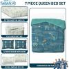 image:imageJay Franco Kids Comforter Set Includes Sheets and Pillow Covers  Soft and Cozy Bed Set for Stylish Room Decor Official Licensed Bedding Blue  The Mandalorian 7 Piece QueenBlue  Fantastic Four