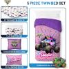 image:imageJay Franco Kids Comforter Set Includes Sheets and Pillow Covers  Soft and Cozy Bed Set for Stylish Room Decor Official Licensed Bedding Blue  The Mandalorian 7 Piece QueenPink  Monster Jam